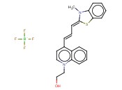 1-(2-HYDROXYETHYL)-4-[3-(3-METHYL-2(3H)-BENZOTHIAZOLYLIDENE)-1-PROPEN-1-YL]-QUINOLINIUM, TETRAFLUOROBORATE(1-)