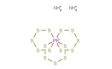 三(五硫羟基)<span class='lighter'>铂</span>(IV)<span class='lighter'>酸</span>铵