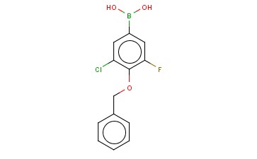 4-(BENZYLOXY)-3-CHLORO-5-<span class='lighter'>FLUOROPHENYLBORONIC</span> ACID