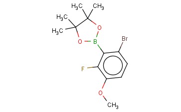 <span class='lighter'>6-BROMO-2-FLUORO-3-METHOXYPHENYLBORONIC</span> ACID <span class='lighter'>PINACOL</span> <span class='lighter'>ESTER</span>