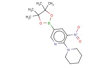 3-NITRO-2-(PIPERIDIN-1-YL)-5-(4,4,5,5-TETRAMETHYL-1,3,2-DIOXABOROLAN-2-YL)PYRIDINE