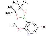 5-<span class='lighter'>溴</span>-2-甲氧基-3-(4,4,5,5-四<span class='lighter'>甲基</span>-1,3,2-二杂氧戊硼烷-2-<span class='lighter'>基</span>)<span class='lighter'>吡啶</span>
