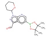 1-(TETRAHYDRO-2H-PYRAN-2-YL)-5-(4,4,5,5-TETRAMETHYL-1,3,2-DIOXABOROLAN-2-YL)-1H-PYRAZOLO[3,4-B]PYRIDINE-3-CARBALDEHYDE