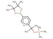 5-(4,4,5,5-TETRAMETHYL-1,3,2-DIOXABOROLAN-2-<span class='lighter'>YL</span>)-2-(2-((TRIMETHYLSILYL)OXY)<span class='lighter'>PROPAN-2-YL</span>)PYRIDINE