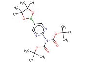 2-(N,N-二BOC-氨)嘧啶-5-<span class='lighter'>硼酸</span>，<span class='lighter'>频</span><span class='lighter'>哪</span><span class='lighter'>醇</span><span class='lighter'>酯</span>
