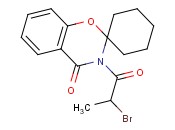 3-(2-<span class='lighter'>Bromo</span>-1-oxopropyl)- spiro[2H-1,3-benzoxazine-2,1'-cyclohexan]-4(3H)-one