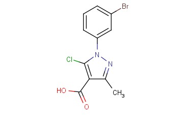 1-(3-BROMOPHENYL)-5-CHLORO-3-METHYL-1H-PYRAZOLE-4-CARBOXYLIC ACID
