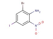 <span class='lighter'>BENZENAMINE</span>, 2-BROMO-4-IODO-6-NITRO-