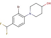 1-(2-BROMO-4-(DIFLUOROMETHYL)PHENYL)<span class='lighter'>PIPERIDIN-4-OL</span>