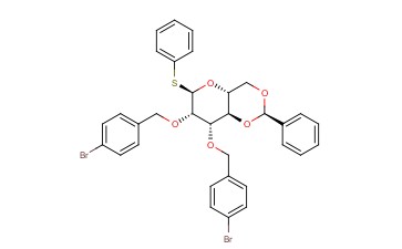 A-D-MANNOPYRANOSIDE, PHENYL 2,3-BIS-O-[(4-BROMOPHENYL)METHYL]-4,6-O-[(R)-PHENYLMETHYLENE]-1-THIO-