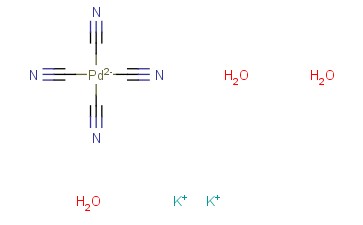 四氰基钯(II)<span class='lighter'>酸</span><span class='lighter'>钾</span>三水合物
