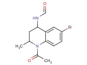 N-(1-<span class='lighter'>acetyl</span>-6-bromo-2-methyl-1,2,3,4-tetrahydroquinolin-4-yl)formamide