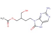 4-(2-<span class='lighter'>amino</span>-8-oxo-7H-purin-9(8H)-<span class='lighter'>yl</span>)-2-(hydroxymethyl)butyl acetate