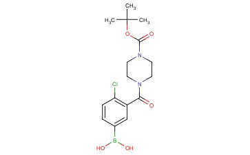 (3-(4-(TERT-BUTOXYCARBONYL)<span class='lighter'>PIPERAZINE-1-CARBONYL</span>)-4-CHLOROPHENYL)BORONIC ACID