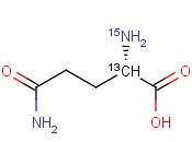L-<span class='lighter'>GLUTAMINE</span>-2-13C-AMINE-15N