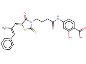 2-HYDROXY-4-((4-[5-(2-METHYL-3-PHENYL-2-PROPEN-1-YLIDENE)-4-OXO-2-THIOXO-1,3-THIAZOLIDIN-3-YL]BUTANOYL)AMINO)BENZOIC ACID