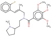 (E)-N-(3-(2-FLUOROPHENYL)-2-METHYLALLYL)-3,4,5-TRIMETHOXY-N-(2-(1-METHYLPYRROLIDIN-2-YL)ETHYL)BENZAMIDE