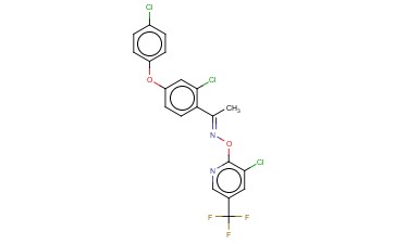 1-[2-CHLORO-4-(4-CHLOROPHENOXY)PHENYL]-1-ETHANONE O-[3-CHLORO-5-(TRIFLUOROMETHYL)-2-PYRIDINYL]OXIME