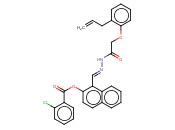 1-(2-((2-ALLYLPHENOXY)ACETYL)CARBOHYDRAZONOYL)-2-NAPHTHYL <span class='lighter'>2-CHLOROBENZOATE</span>