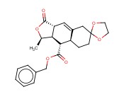 SPIRO[1,3-DIOXOLANE-2,6'(3'H)-NAPHTHO[2,3-C]FURAN]-9'-CARBOXYLIC ACID, 1',3'A,5',7',8',8'A,9',9'A-OCTAHYDRO-1'-METHYL-3'-OXO-, PHENYLMETHYL ESTER, (1'R,3'AR,8'AS,9'S,9'AR)-