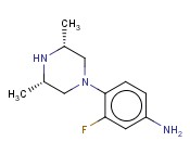 4-(4-AMINO-2-FLUORO-PHENYL)-CIS-2,6-DIMETHYL-PIPERAZINE