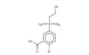 5-((1S)-1-AMINO-3-HYDROXY-1-METHYLPROPYL)-<span class='lighter'>2-BROMOBENZOIC</span> ACID