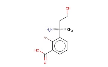 3-((1S)-1-AMINO-3-HYDROXY-1-METHYLPROPYL)-<span class='lighter'>2-BROMOBENZOIC</span> ACID