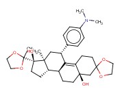 (5A,11B)-11-[4-(DIMETHYLAMINO)PHENYL]-5,17-DIHYDROXY-19-NORPREGN-9-ENE-3,20-DIONE CYCLIC BIS(1,2-ETHANEDIYL ACETAL)