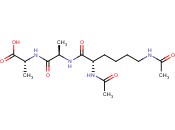 乙酰基-赖氨酰(乙酰基)-<span class='lighter'>D-</span>丙氨酰-<span class='lighter'>D-</span>丙<span class='lighter'>氨酸</span>