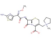 (6R,7R)-7-[(Z)-2-(2-氨基-4-噻唑基)-2-<span class='lighter'>甲</span>氧亚胺]乙酰胺基-3-[1-(1-甲基吡咯烷基)甲基]-8-氧-5-硫<span class='lighter'>杂</span>-1-<span class='lighter'>氮</span><span class='lighter'>杂</span>双<span class='lighter'>环</span>[4.2.0]辛-2-烯-2-羧<span class='lighter'>酸盐酸盐</span>一水合物