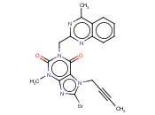 8-BROMO-7-(2-BUTYN-1-YL)-3,7-DIHYDRO-3-METHYL-1-[(4-METHYL-2-QUINAZOLINYL)METHYL]-1H-<span class='lighter'>PURINE</span>-2,6-DIONE