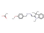 2-[[(4-<span class='lighter'>甲</span><span class='lighter'>氧基</span>苯基)甲基亚肼基]甲基]-1,3,3-三甲基-3H-<span class='lighter'>吲哚</span>翁乙酸盐