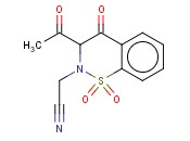(3-<span class='lighter'>ACETYL</span>-1,1-DIOXIDO-4-OXO-3,4-DIHYDRO-2H-1,2-BENZOTHIAZIN-2-YL)<span class='lighter'>ACETONITRILE</span>