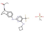 N-[2-[(1R,4S)-6-[[4-(CYCLOBUTYLAMINO)-5-(TRIFLUOROMETHYL)-2-PYRIMIDINYL]AMINO]-1,2,3,4-TETRAHYDRONAPHTHALEN-1,4-IMIN-9-YL]-2-OXOETHYL]ACETAMIDE METHANESULFONATE (1:1)