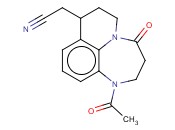 2-(1-<span class='lighter'>ACETYL</span>-4-OXO-2,3,4,6,7,8-HEXAHYDRO-1H-[1,4]DIAZEPINO[3,2,1-IJ]QUINOLIN-8-YL)<span class='lighter'>ACETONITRILE</span>