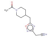 [5-(1-<span class='lighter'>ACETYL</span>-PIPERIDIN-4-YLMETHYL)-[1,2,4]OXADIAZOL-3-YL]-<span class='lighter'>ACETONITRILE</span>