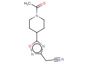 [5-(1-<span class='lighter'>ACETYL</span>-PIPERIDIN-4-YL)-[1,2,4]OXADIAZOL-3-YL]-<span class='lighter'>ACETONITRILE</span>