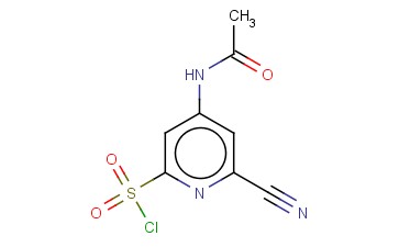 4-(ACETYLAMINO)-6-<span class='lighter'>CYANOPYRIDINE</span>-2-SULFONYL CHLORIDE