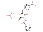 N-[(5E)-5-(4-NITROBENZYLIDENE)-4-OXO-2-THIOXO-1,3-THIAZOLIDIN-3-YL]<span class='lighter'>ISONICOTINAMIDE</span> ACETATE