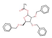 1-O-<span class='lighter'>ACETYL-2,3,5-TRI</span>-O-BENZYL-D-RIBOFURANOSE