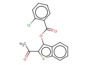 (2-ACETYL-1-BENZOTHIOPHEN-3-YL) <span class='lighter'>2-CHLOROBENZOATE</span>