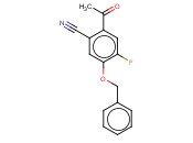 2-ACETYL-5-(BENZYLOXY)-<span class='lighter'>4-FLUOROBENZONITRILE</span>
