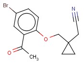 2-[1-(2-<span class='lighter'>ACETYL</span>-4-BROMOPHENOXYMETHYL)CYCLOPROPYL]<span class='lighter'>ACETONITRILE</span>
