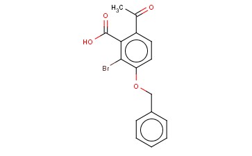 6-ACETYL-3-(BENZYLOXY)-<span class='lighter'>2-BROMOBENZOIC</span> ACID