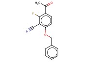 3-ACETYL-6-(BENZYLOXY)-<span class='lighter'>2-FLUOROBENZONITRILE</span>