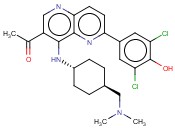 1-(6-(3,5-DICHLORO-4-HYDROXYPHENYL)-4-(((1R,4R)-4-((DIMETHYLAMINO)METHYL)CYCLOHEXYL)AMINO)-1,5-NAPHTHYRIDIN-3-YL)ETHANONE