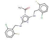 1-ACETYL-N,N'-BIS(2-CHLORO-6-FLUOROBENZYL)-1H-1,2,4-TRIAZOLE-3,5-DIAMINE