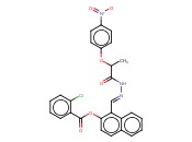 1-(2-(2-(4-NITROPHENOXY)PROPANOYL)CARBOHYDRAZONOYL)-2-NAPHTHYL <span class='lighter'>2-CHLOROBENZOATE</span>