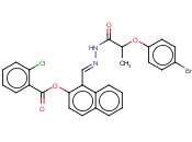 1-(2-(2-(4-BROMOPHENOXY)PROPANOYL)CARBOHYDRAZONOYL)-2-NAPHTHYL <span class='lighter'>2-CHLOROBENZOATE</span>