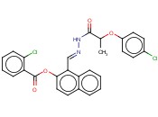 1-(2-(2-(4-CHLOROPHENOXY)PROPANOYL)CARBOHYDRAZONOYL)-2-NAPHTHYL <span class='lighter'>2-CHLOROBENZOATE</span>